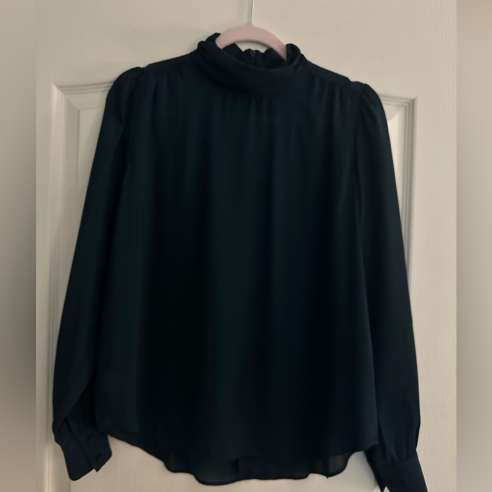 Ann Taylor Mock Neck Blouse - Size S